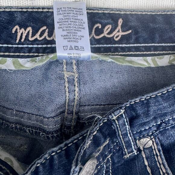 Maurices Capri Cropped Jeans Juniors Size 1/2 Blue Denim - Picture 4 of 5